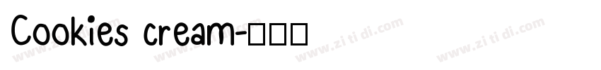Cookies cream字体转换